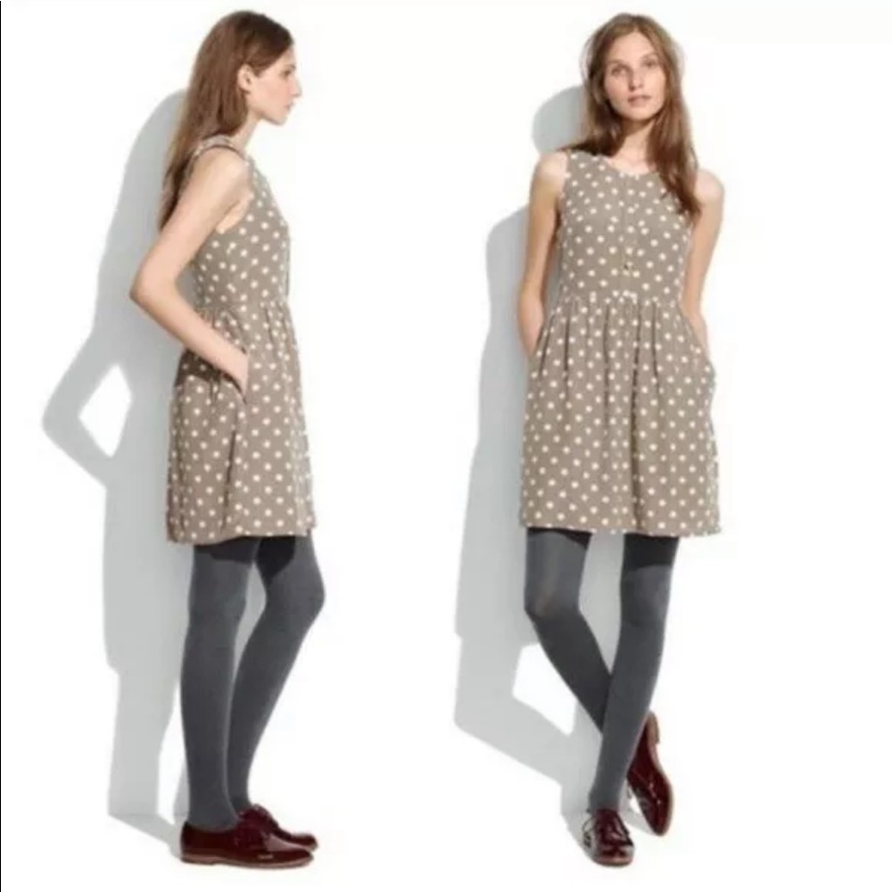 Womens Madewell Silk Polkadot Dress